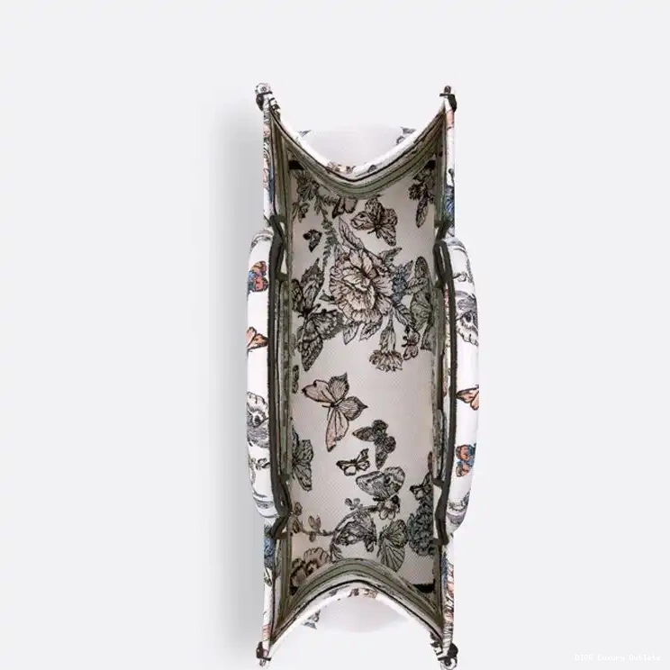 Cheap Book Mexico White Dior Jouy Green Motif de Canvas Toile Tote 0620 Luxury